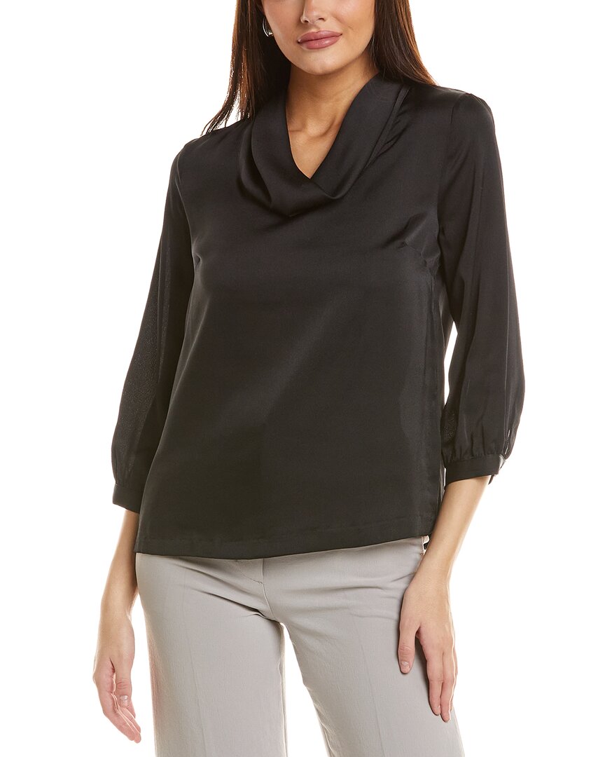 womens Cowl Neck 3/4 Sleeve Blouse, xs